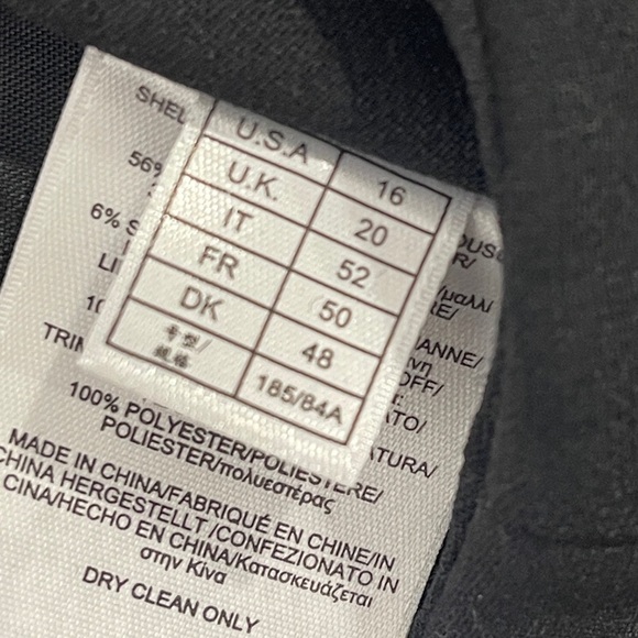 NWT Brooks Brothers Black Wool Blend Skirt Womens Size 16 Button Up - Picture 8 of 9